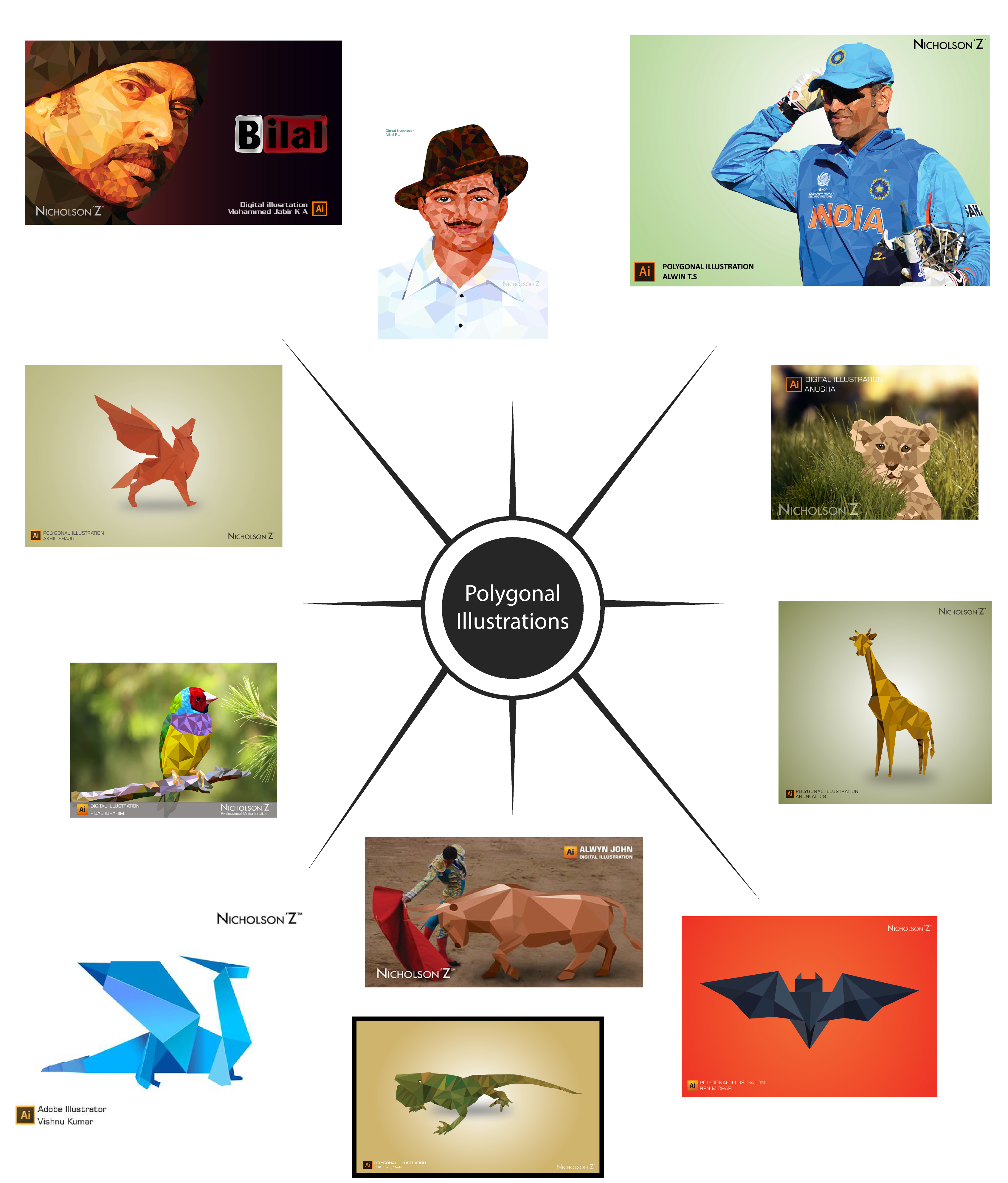 polygonal illustration